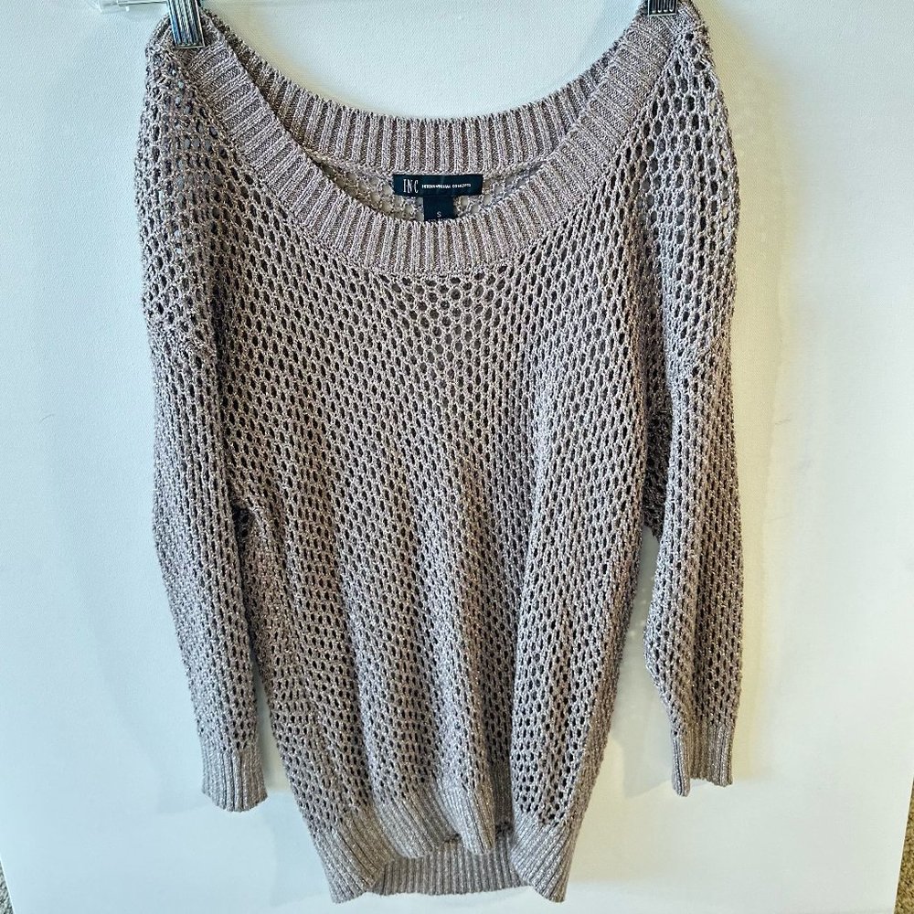 INC Bronze Mesh Sweater